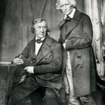 Wilhelm and Jacob Grimm, 1847; daguerreotype by Hermann Blow
